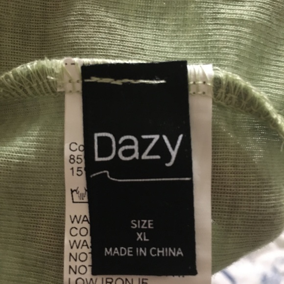 Dazy XL soft sheer cropped rouched long sleeve top - Picture 3 of 3